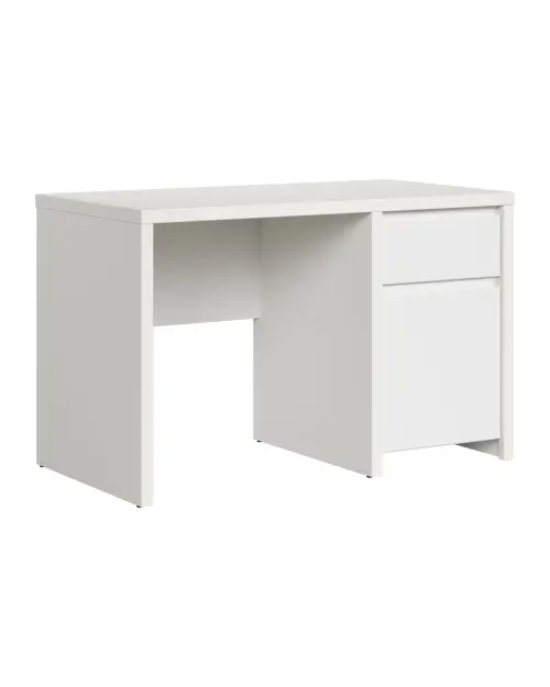 Escritorio Kaspian 120 cm con puerta y cajón blanco