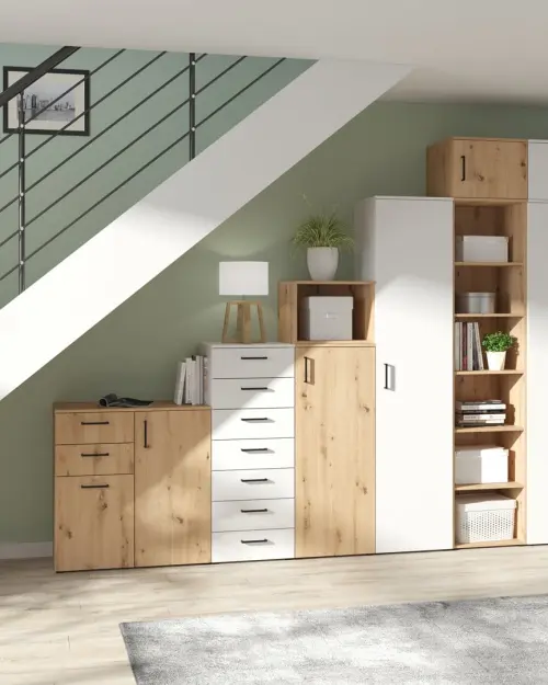 Estantería MultiDo 80 cm con 2 puertas atelier claro