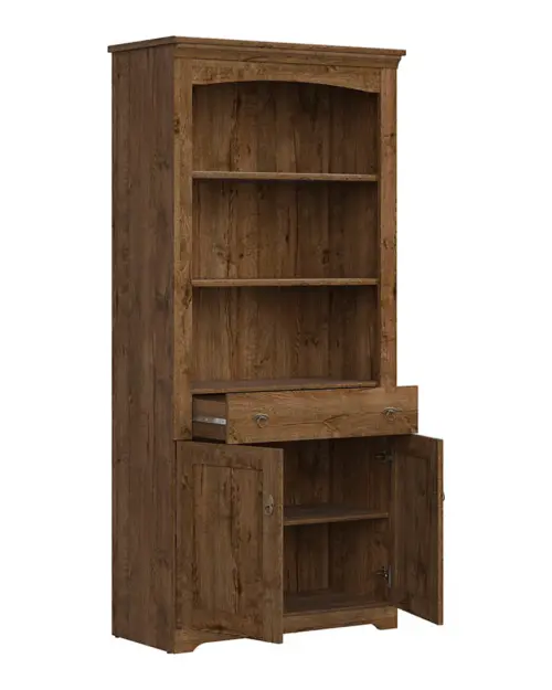 Estantería Patras 93 cm con 2 puertas, cajón y 3 estantes roble april