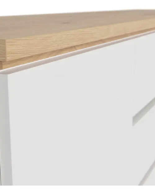 Cómoda Yamael 184 cm con 4 puertas y 2 cajones blanca