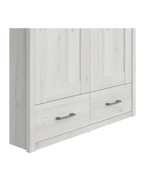 Armario de dos puertas Luca Baby con cajones alerce sibiu claro