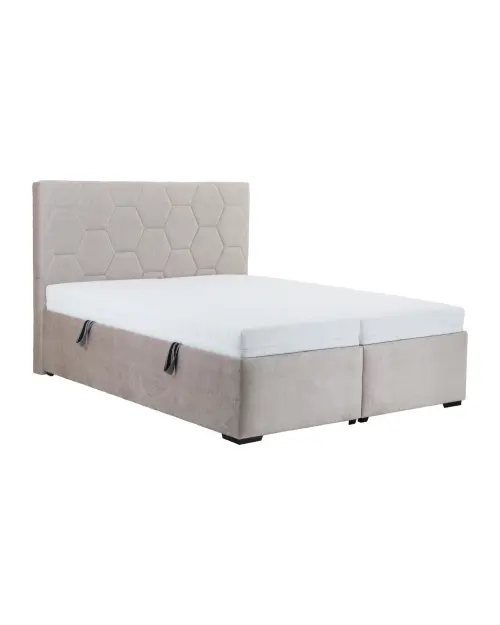 Кровать мягкая Bora 160x200 с контейнерами и основаниями taupe