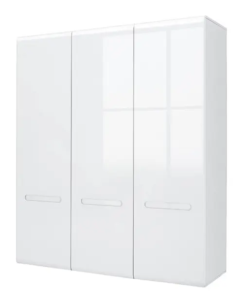 Armario de tres puertas Azteca Trio 180 cm blanco brillo
