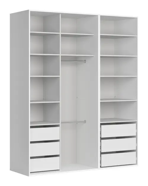 Armario modular Flex 195 cm vestidor abierto blanco
