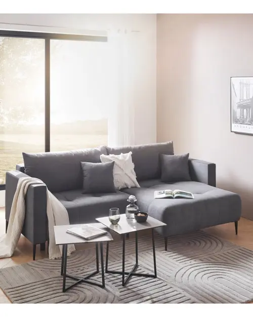 Narożnik uniwersalny Ponty rozkładany z pojemnikiem, ciemnoszary