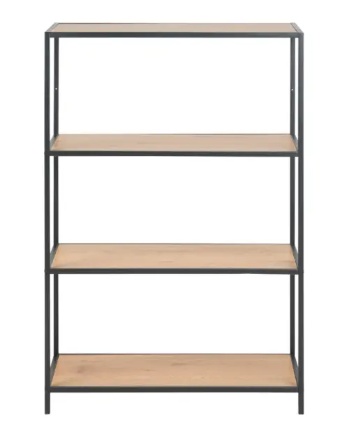 Estantería Seaford 77 cm con 3 estantes roble salvaje mate