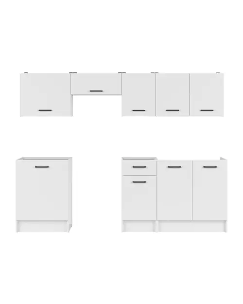 Conjunto de cocina Sara Line 240 cm blanco