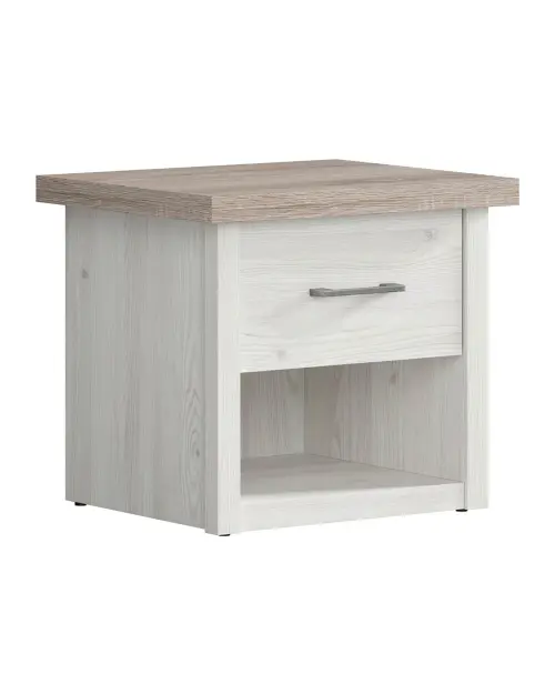 Mesita de noche Luca Juzi 51 cm con cajón alerce sibiu claro/roble sonoma oscuro