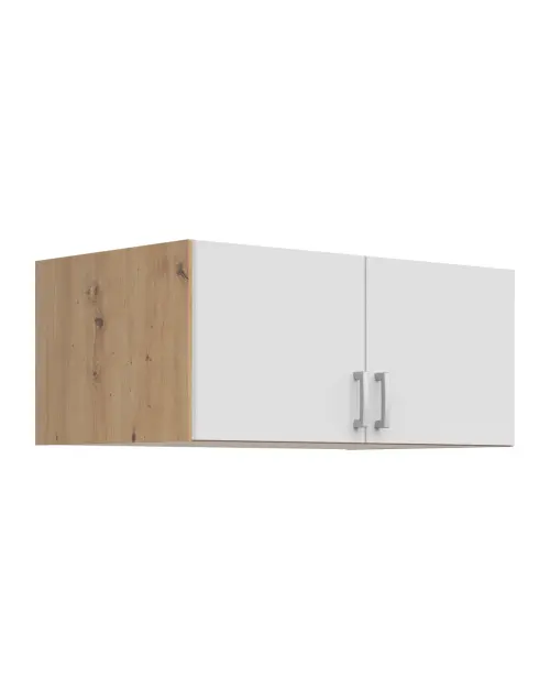 Wardrobe top unit Brando 91 cm with 2 doors artisan oak/white