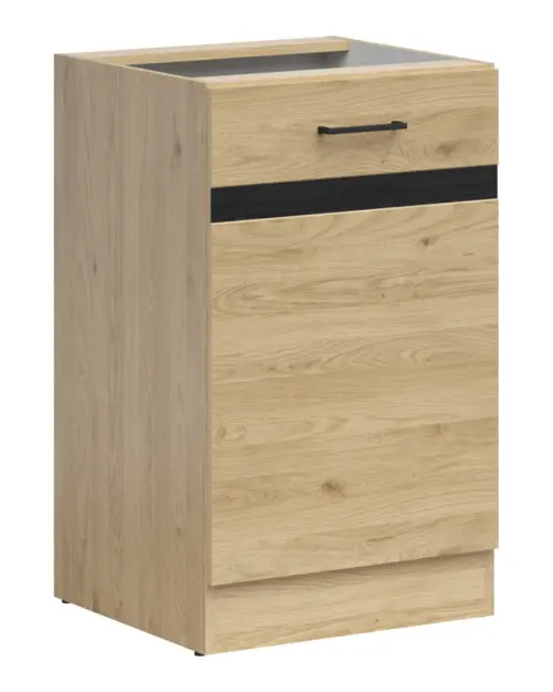 Mueble bajo de cocina Junona Line 50 cm derecha con puerta roble bernstein