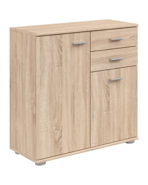 Komoda Noeda 71 cm z 2 drzwiami i 2 szufladami dąb sonoma