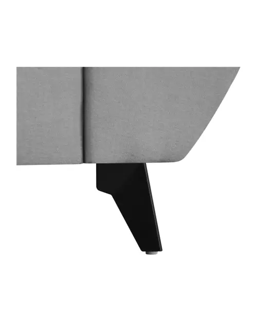 Three-seater Doria velvet sofa bed grey