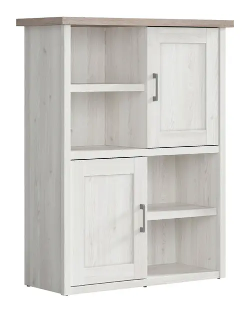 Bookcase Luca Juzi 106 cm with 2 doors and 4 shelves light sibiu larch