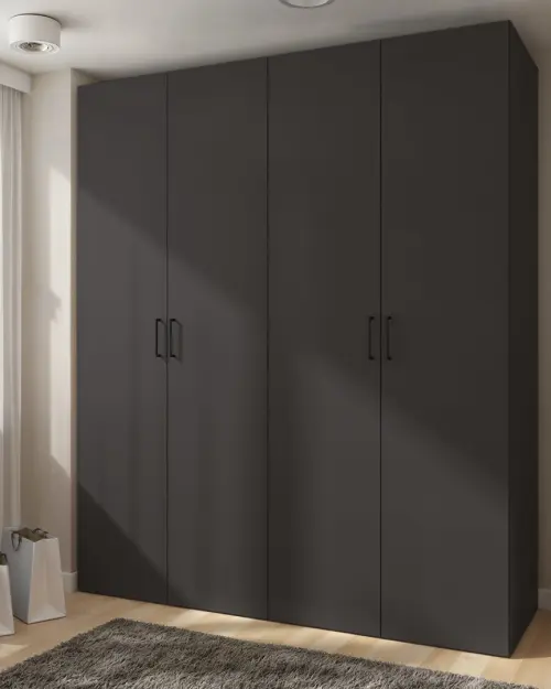Modular wardrobe Flex 200 cm with 4 doors graphite