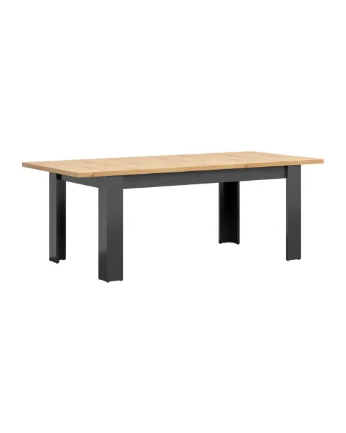 Mesa extensible Hesen 160/200x90 roble artisan/grafito