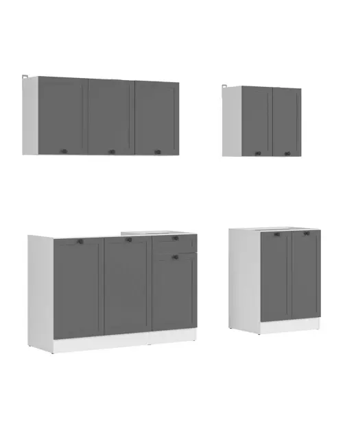 Zestaw kuchenny Junona Line A 180 cm grafit bez blatu