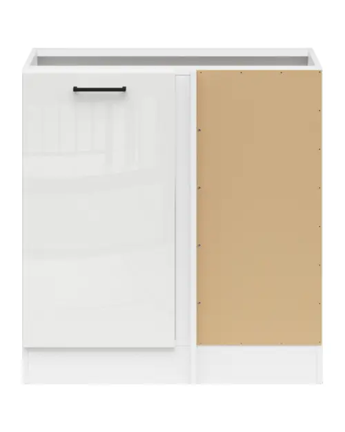Armario bajo de cocina rinconero Junona Line derecho brillo tiza para rincón 100x60 cm