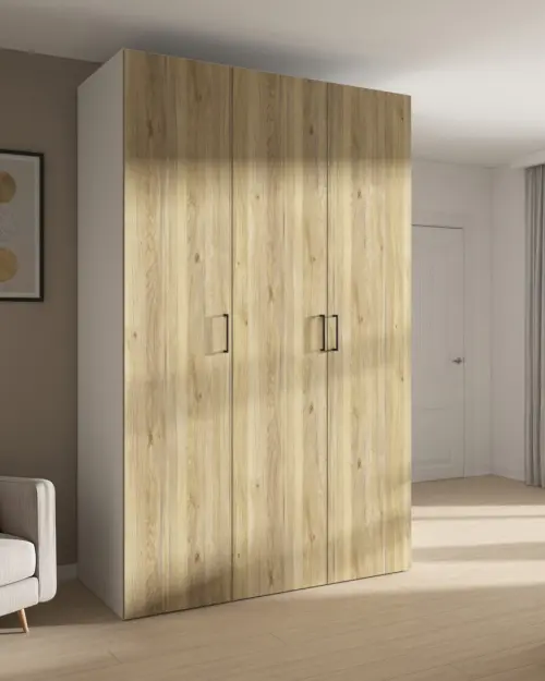 Szafa modułowa Flex 150 cm z 3 drzwiami biały/dąb mauvella