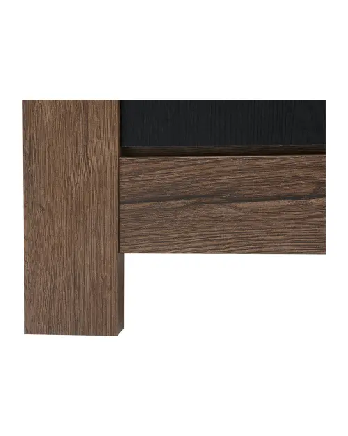 Cómoda Balin 160 cm con 2 puertas y 3 cajones roble monastery/roble negro