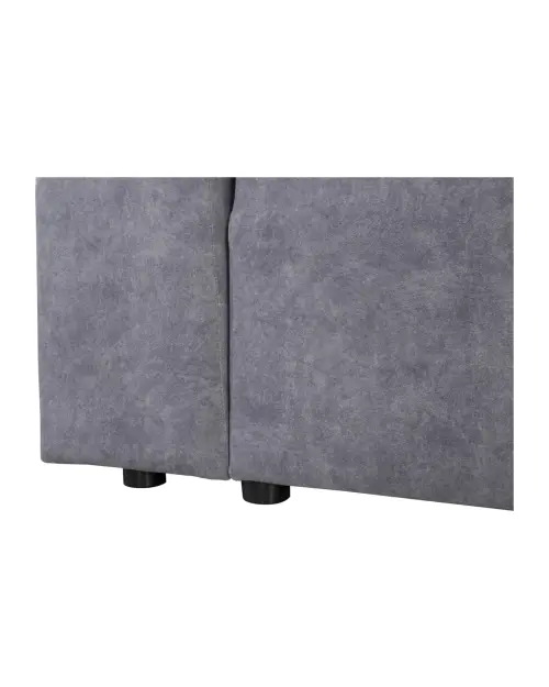 Three-seater sofa Royal IV fold-out with storage dark grey