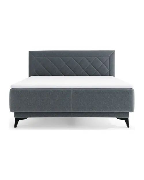 Continental bed Zalea 160x200 with storage grey