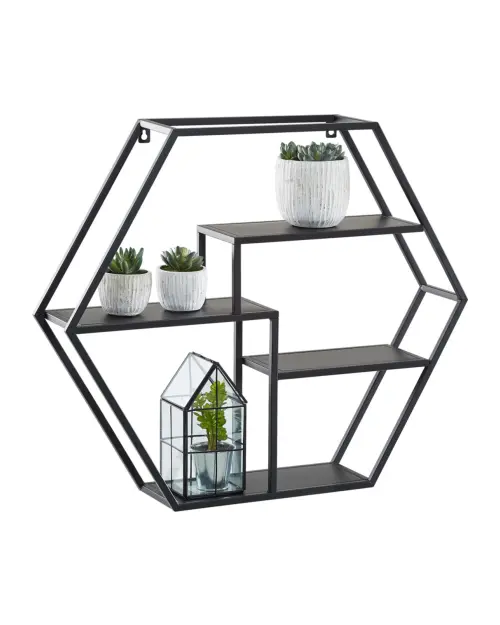 Estante de pared Kai 60 cm negro