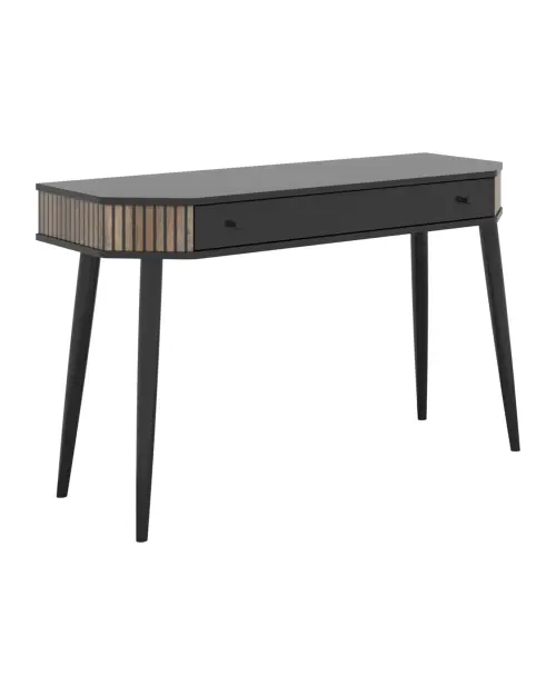 Dressing table Capri 120 cm with drawer black/dark flagstaff oak