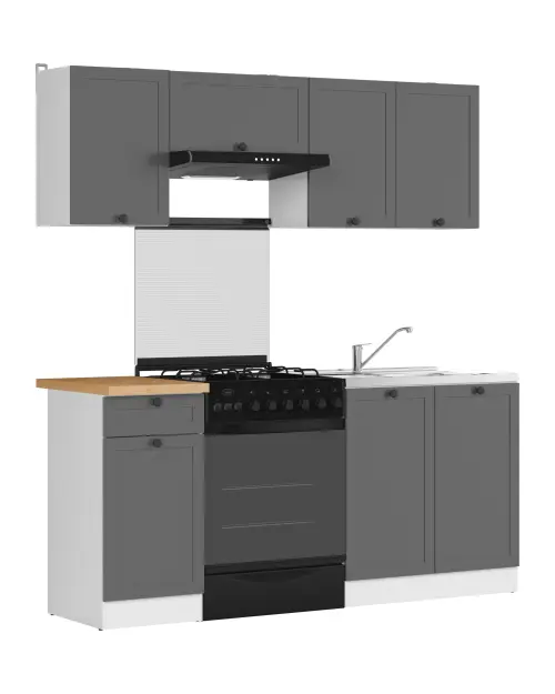 Zestaw kuchenny Junona Line 180 cm grafit z blatem