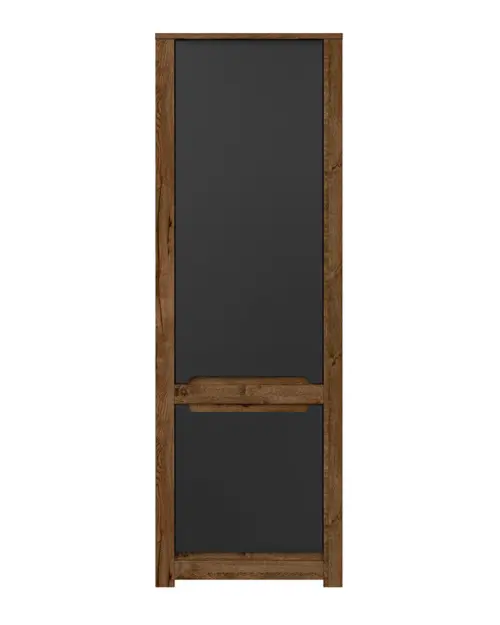 Estantería Ruso 69 cm con 2 puertas roble april/negro mate