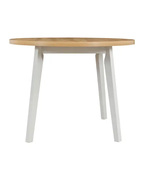 Mesa redonda no extensible Brenox 100 roble artisan/blanco