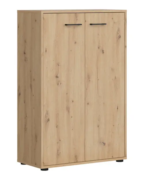 Estantería Space Office 80 cm con 2 puertas roble artisan