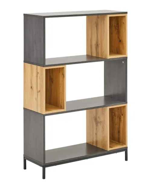 Shelving unit Kiko 80 cm with 6 shelves oak/anthracite