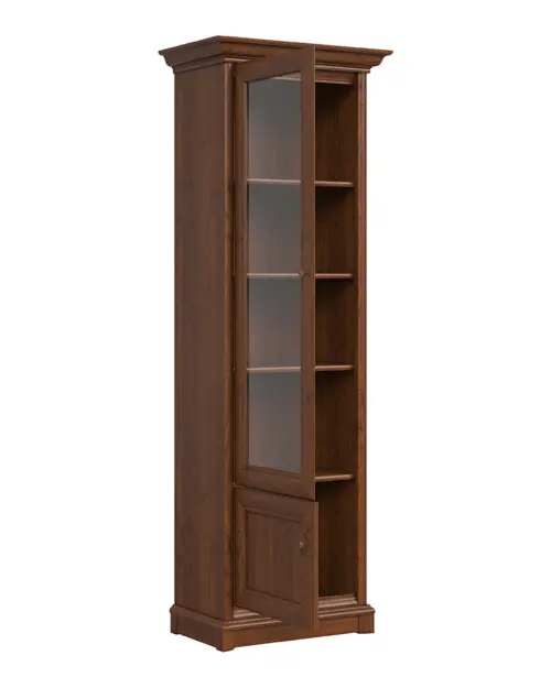 Vitrina Kent 71 cm de 2 puertas izquierda castaño