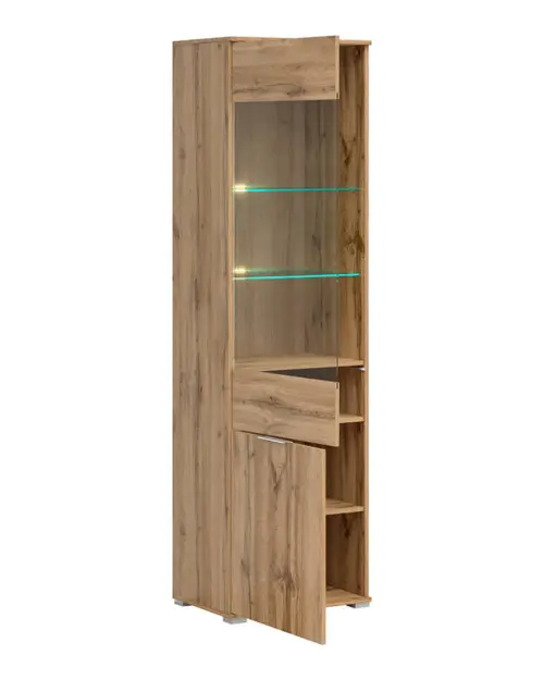 Vitrina Zele 56 cm con 2 puertas roble wotan