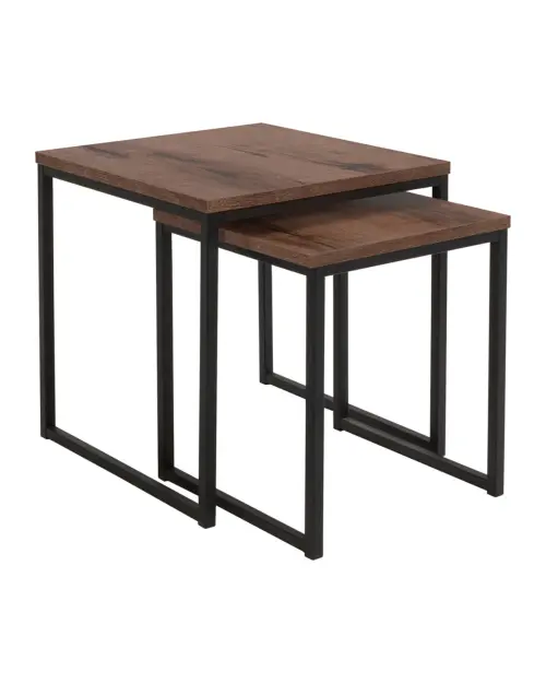 Juego de dos mesas de centro Aroz 40/50 cm roble monastery