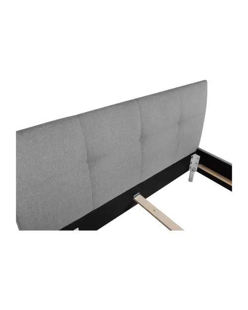 Cama tapizada Mala gris 160x200