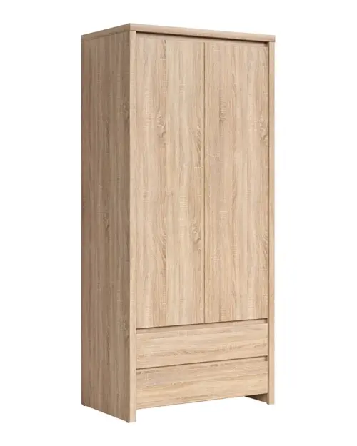 Шафа дводверна Kaspian 90 см із шухлядами дуб сонома