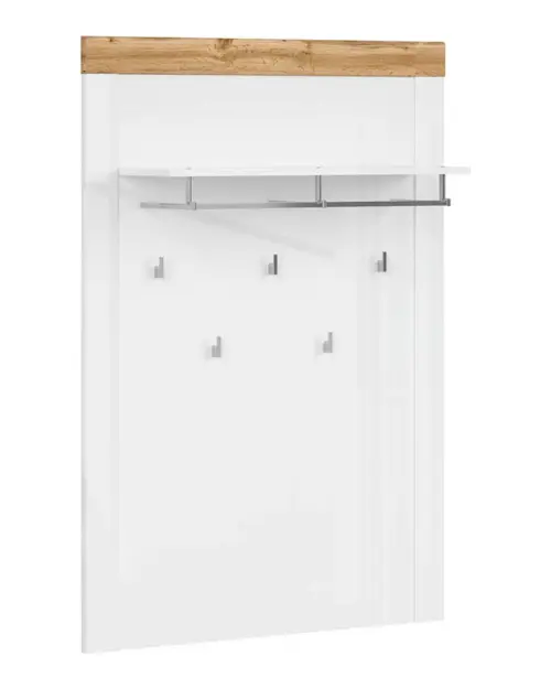 Perchero de pared para recibidor Holten 93x132 cm blanco brillo