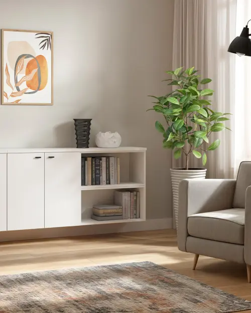 Tablero 130 cm para System 64 blanco