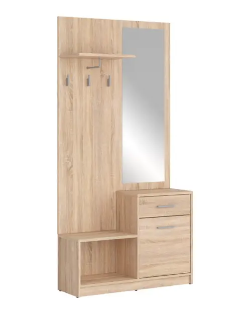 Conjunto de recibidor Nepo Plus 90 cm roble sonoma