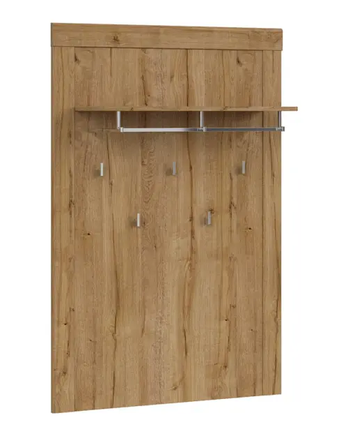 Perchero de pared para recibidor Holten 93x132 cm roble waterford