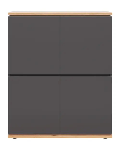 Armario Yamael 100 cm con 4 puertas grafito