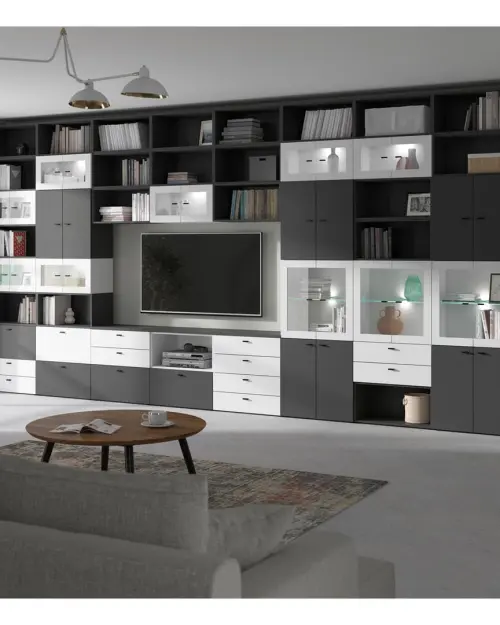 Vitrina System 64 de 2 puertas blanca