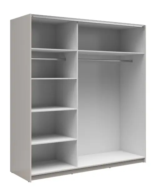 Armario de puertas correderas Tetrix 183 cm con espejo cachemira