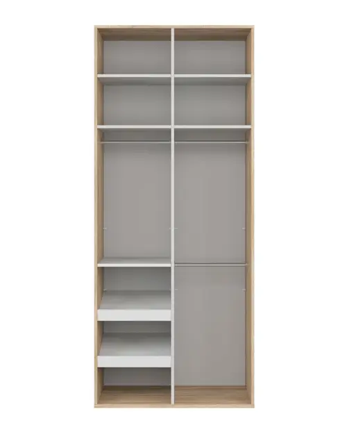 Two-door wardrobe Flex 100 cm white gloss
