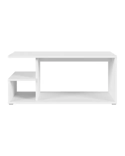 Mesa de centro Gato 100x50 con estante blanco alpino