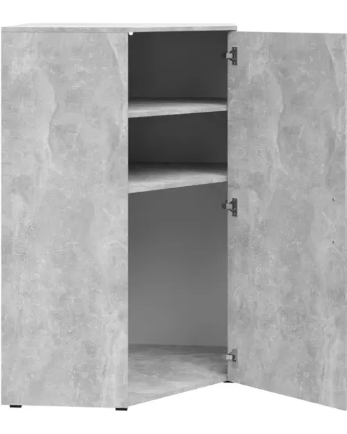 Estantería de esquina MultiDo 71,5x71,5 cm con puertas atelier claro