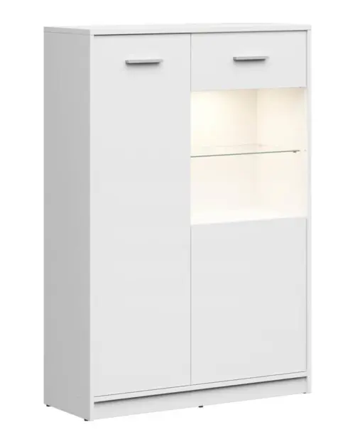 Vitrina Nepo Plus 90 cm con 2 puertas blanco