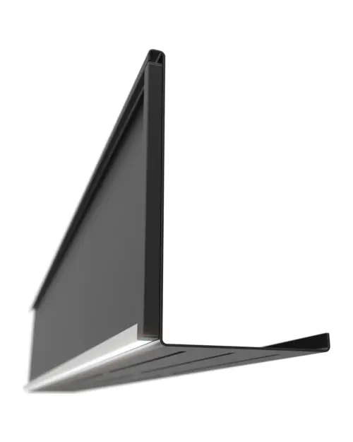 Iluminación LED con estante 210 cm para cocina Milino negra