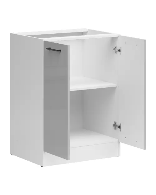Armario de cocina inferior Junona Line 60 cm gris claro brillo